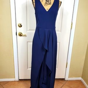 Marina Drape Front V-Neck Sleeveless Jumpsuit